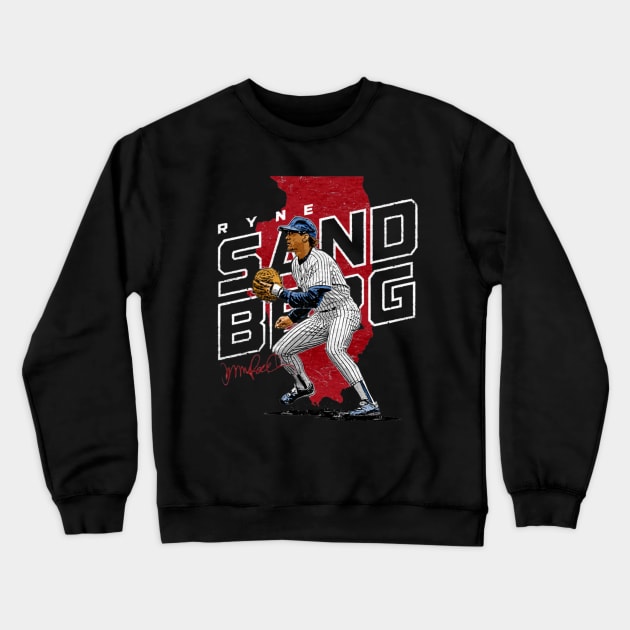 ryne sandberg player map Crewneck Sweatshirt by mazihaya pix